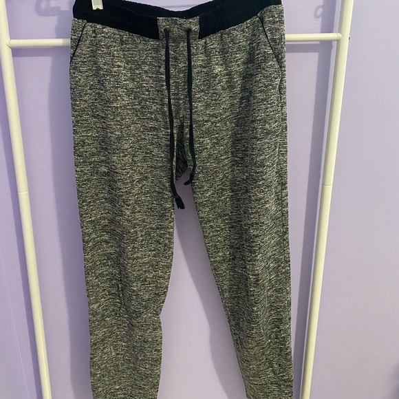 Unisex Drawstring Joggers (Black and White) - Picture 5 of 5